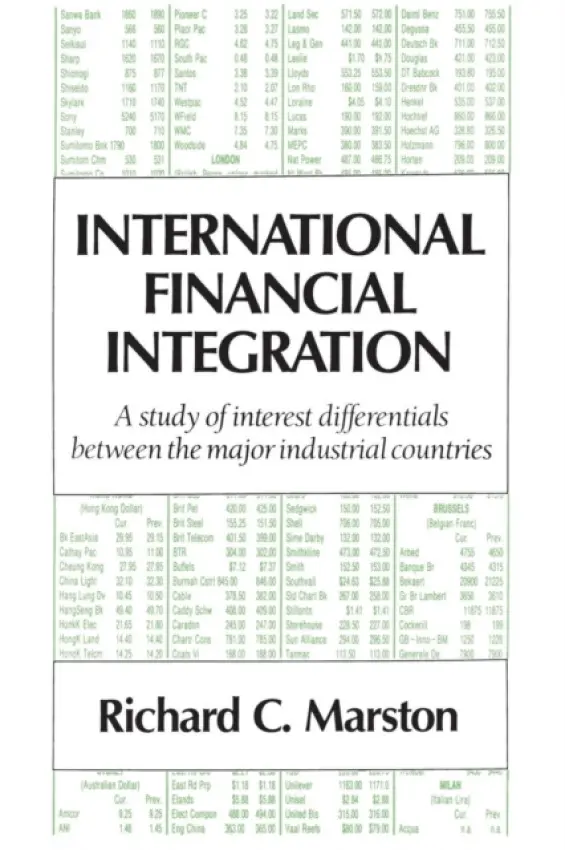 International Financial Integration - Marston, Richard C. (Wharton School, University of Pennsylvania)