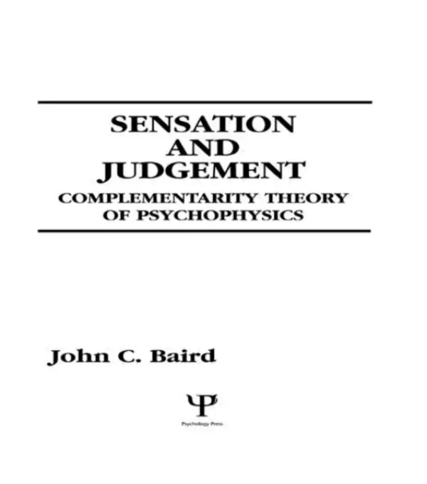 Sensation and Judgment - Baird, John C.