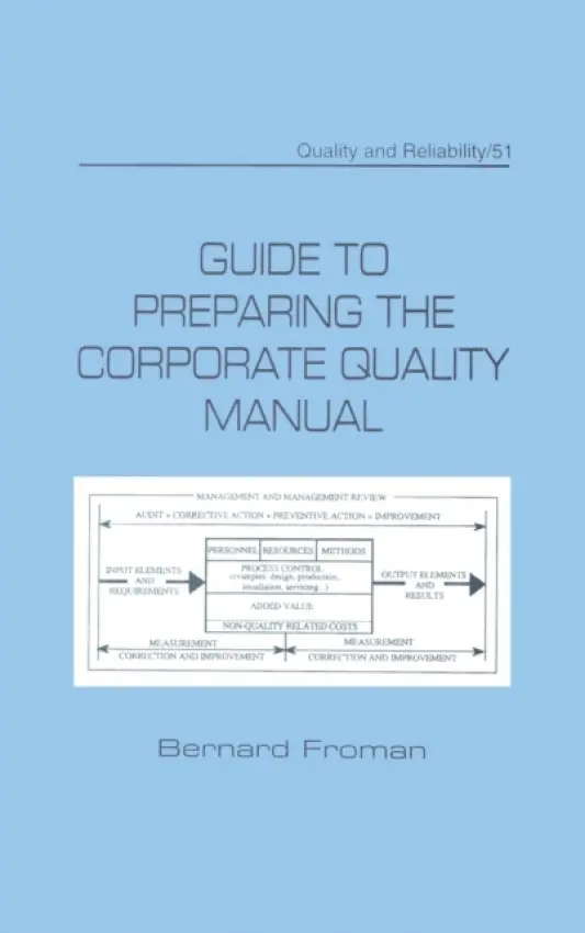 Guide to Preparing the Corporate Quality Manual - Froman, Bernard