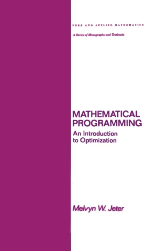 Mathematical Programming - Jeter, Melvyn