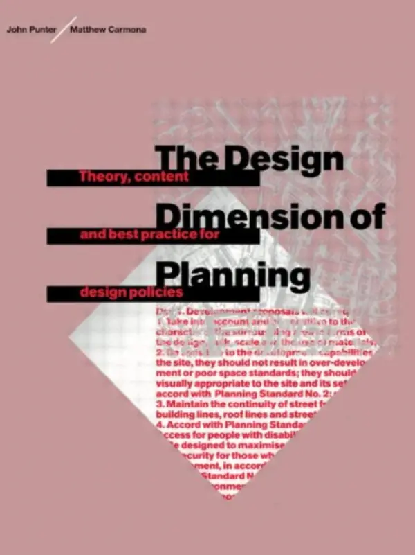 Design Dimension of Planning - Carmona, Matthew a Punter, John