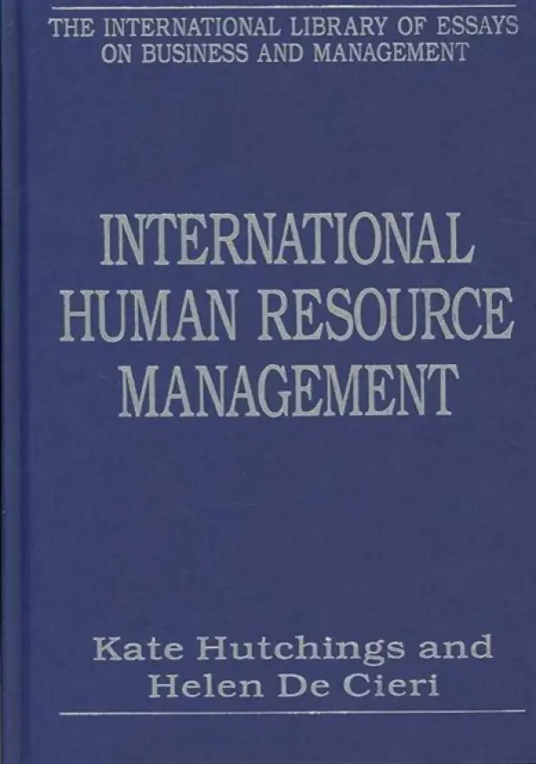 International Human Resource Management - Cieri, Helen De