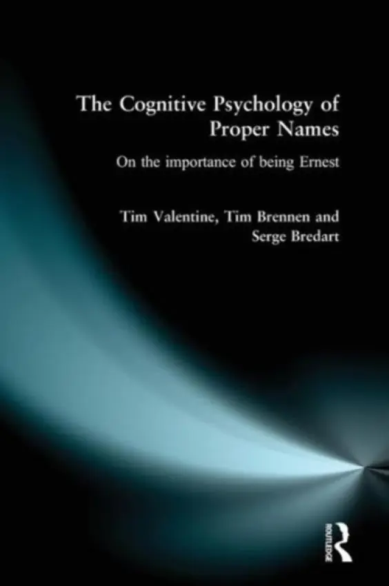 Cognitive Psychology of Proper Names - Bredart, Serge a Brennen, Tim a Valentine, Tim