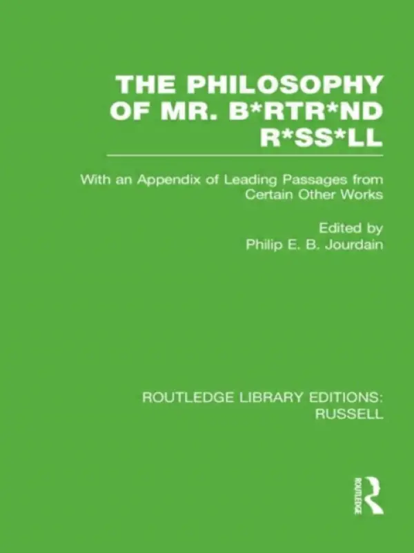 Philosophy of Mr. Brtrnd Rssll