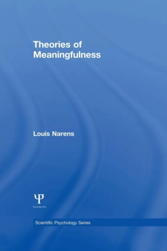 Theories of Meaningfulness - Narens, Louis