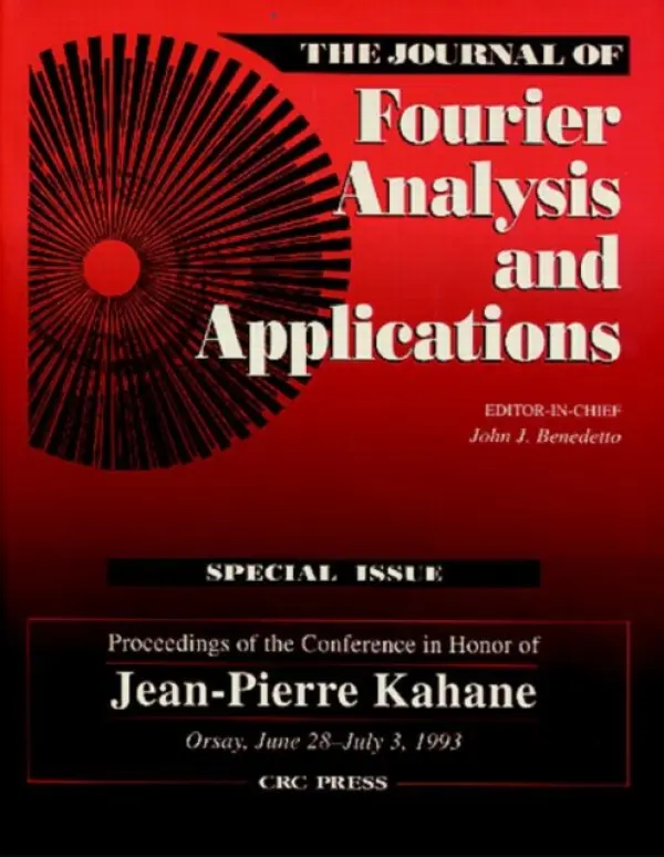 Journal of Fourier Analysis and Applications Special Issue - Benedetto, John J.