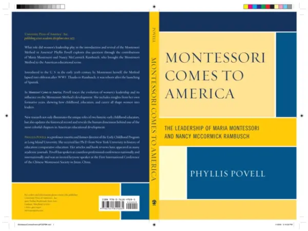 Montessori Comes to America - Povell, Phyllis