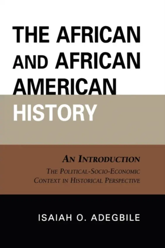 African and African American History - Adegbile, Isaiah O.