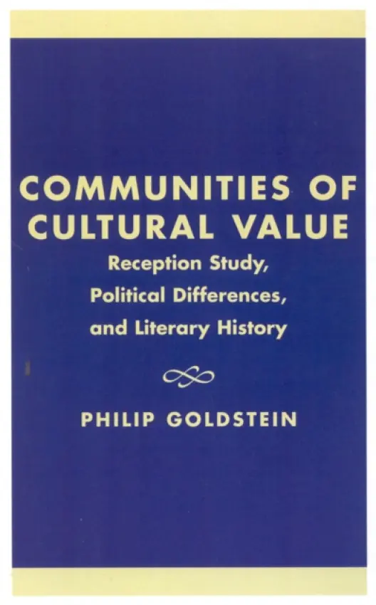 Communities of Cultural Value - Goldstein, Philip
