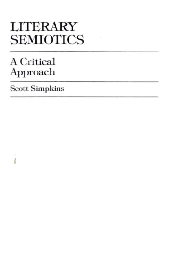 Literary Semiotics - Simpkins, Scott