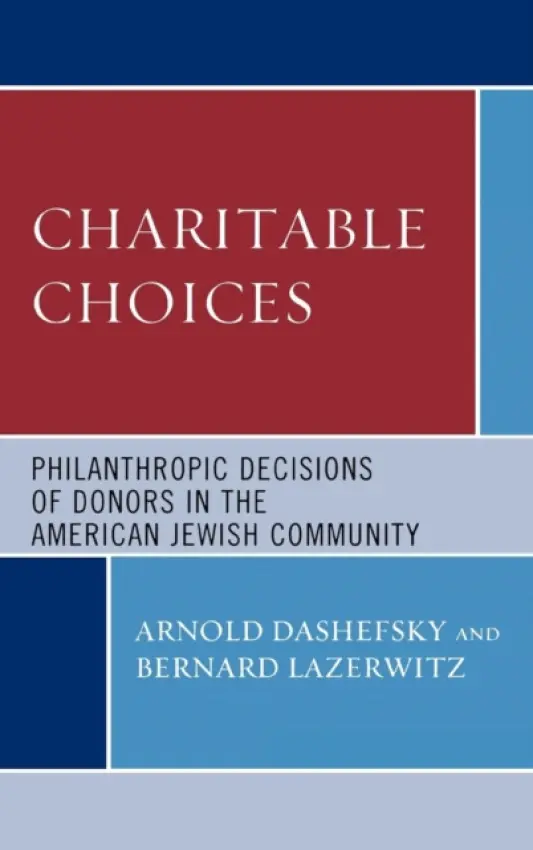 Charitable Choices - Dashefsky, Arnold a Lazerwitz, Bernard