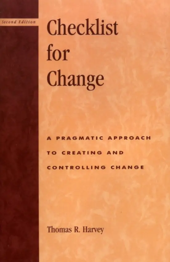 Checklist for Change - Harvey, Thomas R.