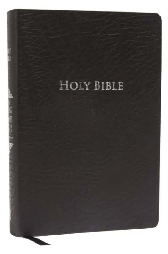 KJV Study Bible, Large Print, Bonded Leather, Black, Red Letter - Nelson, Thomas