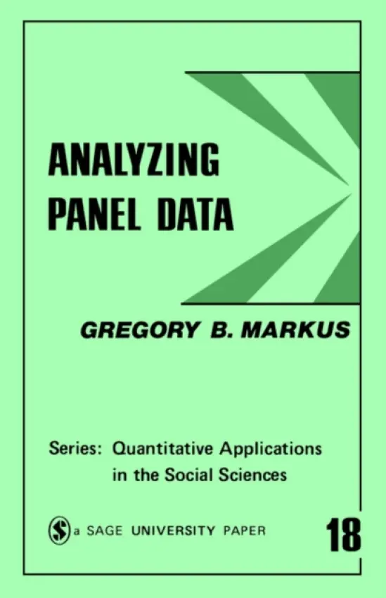 Analyzing Panel Data - Markus, Gregory B.