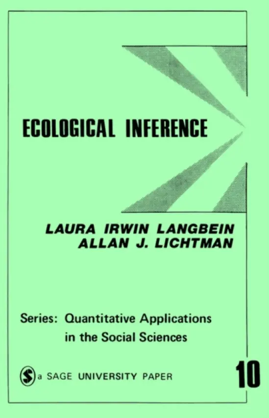 Ecological Inference - Langbein, Laura Irwin a Lichtman, Allan J.