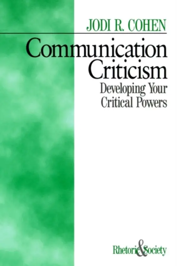 Communication Criticism - Cohen, Jodi R.