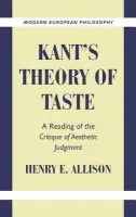 Kant's Theory of Taste - Allison, Henry E. (Boston University)
