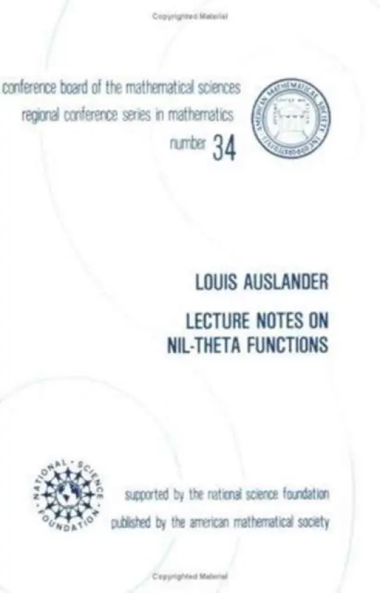 Lecture Notes on Nil-theta Functions - Auslander, L.