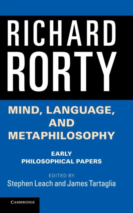 Mind, Language, and Metaphilosophy - Rorty, Richard