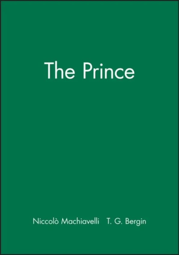Prince - Machiavelli, Niccolo