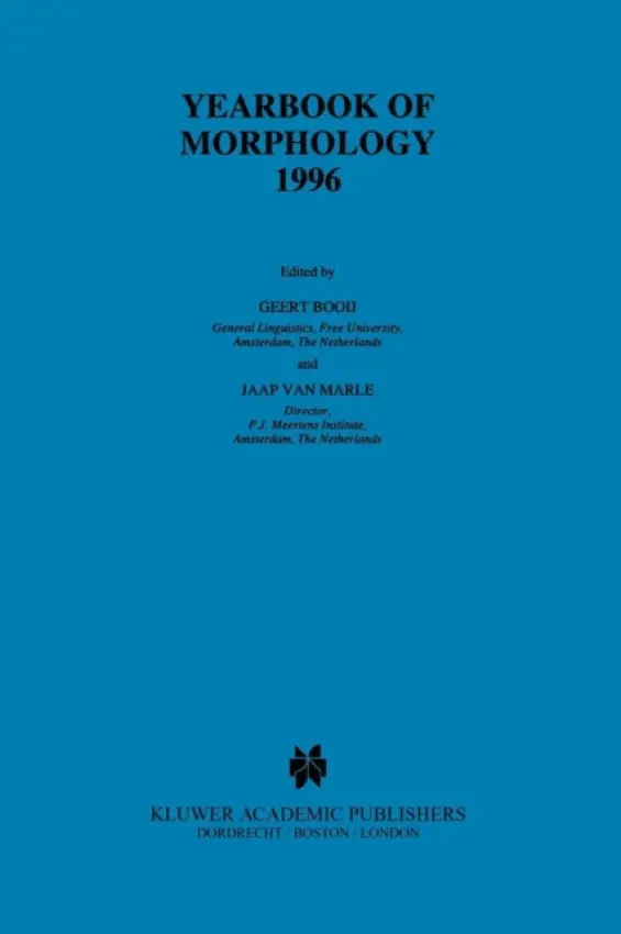 Yearbook of Morphology 1996