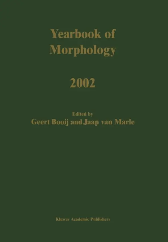 Yearbook of Morphology 2002