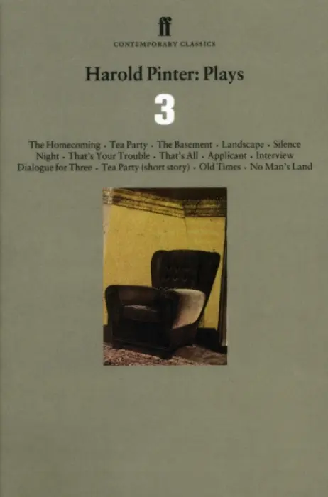 Harold Pinter Plays 3 - Pinter, Harold