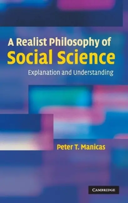 Realist Philosophy of Social Science - Manicas, Peter T. (University of Hawaii, Manoa)