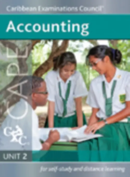 Accounting CAPE Unit 2 A CXC Study Guide - Caribbean Examinations Council