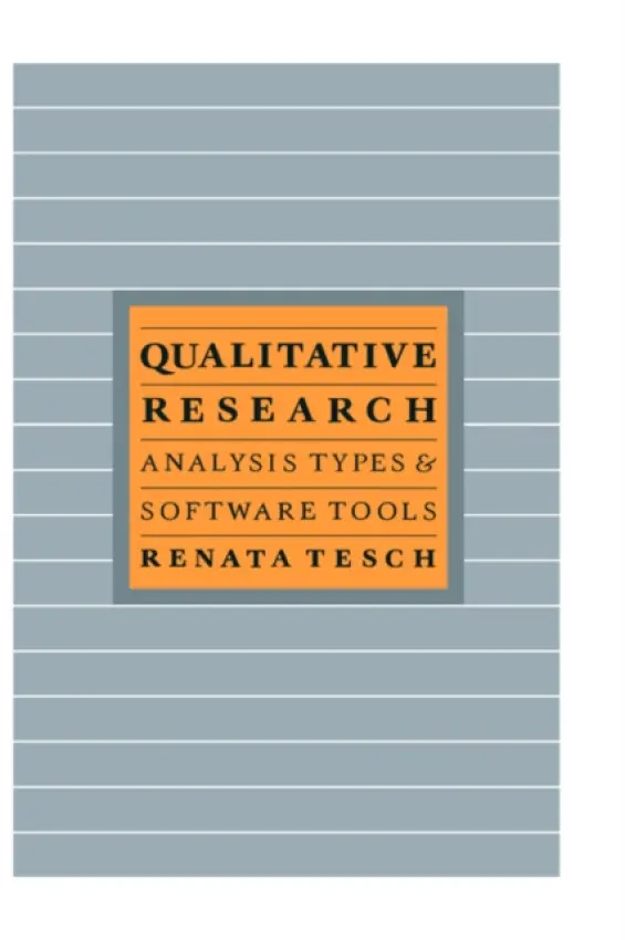 Qualitative Research: Analysis Types & Tools - Tesch, Renata