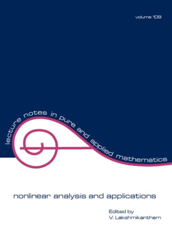 nonlinear analysis and applications - Lakshmikantham, V.