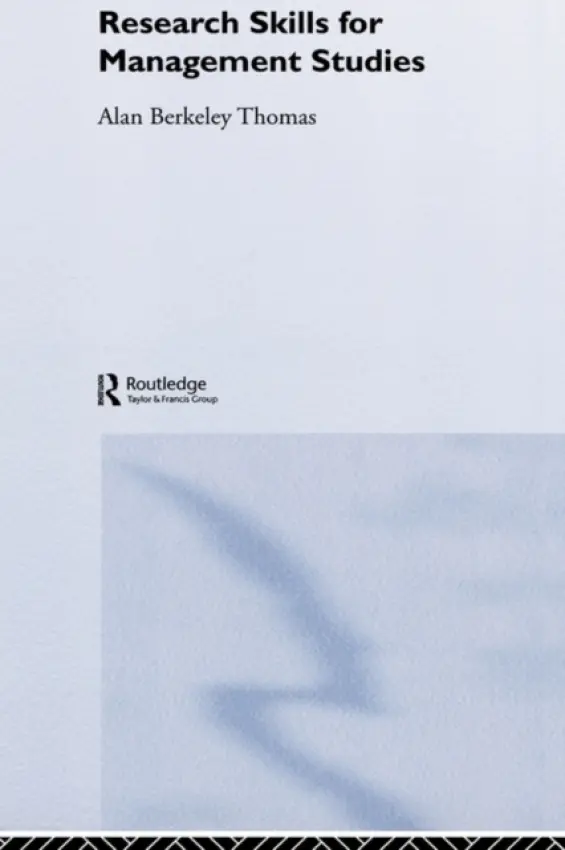 Research Skills for Management Studies - Thomas, Alan Berkeley