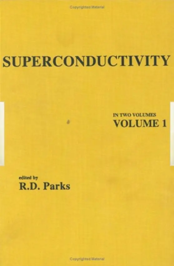 Superconductivity - Parks, R. D.