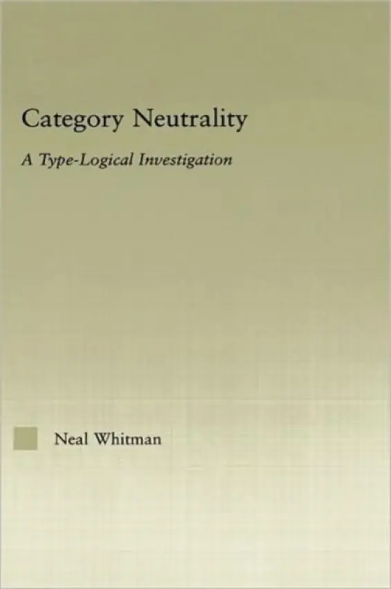 Category Neutrality - Whitman, Neil