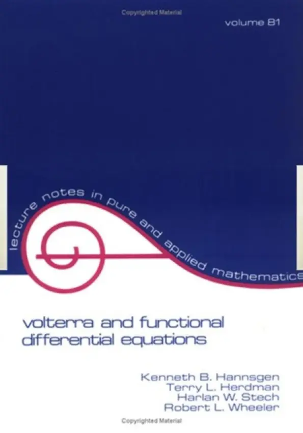 Volterra and Functional Differential Equations - Hannsgen, Kenneth B.