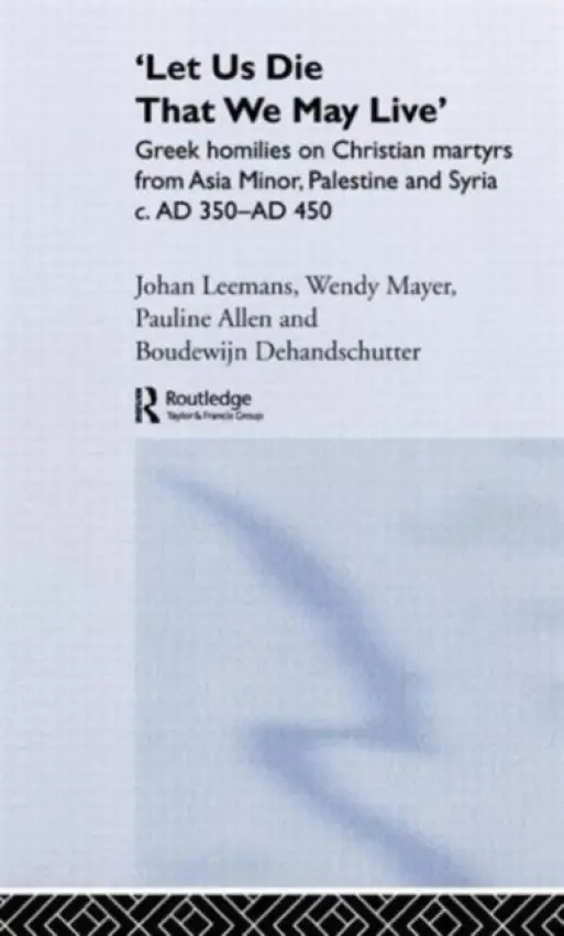 'Let us die that we may live' - Allen, Pauline a Dehandschutter, Boudewijn a Leemans, Johan a Mayer, Wendy
