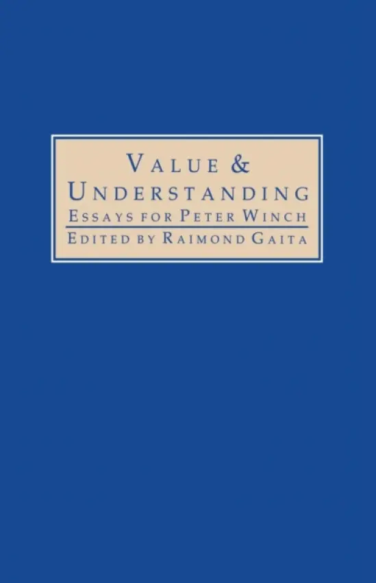 Value and Understanding - Gaita, Raimond