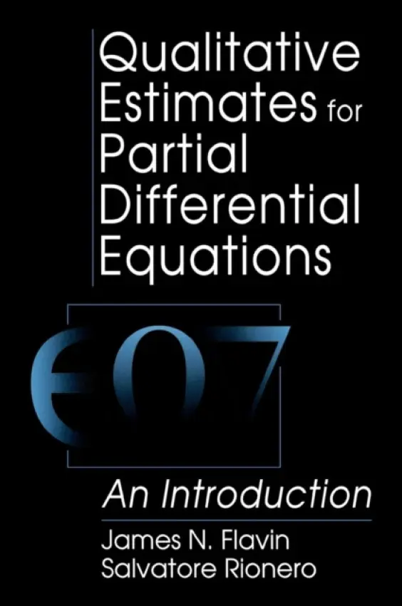 Qualitative Estimates For Partial Differential Equations - Flavin, J N a Rionero, S.