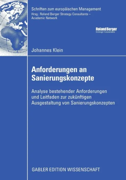 Anforderungen an Sanierungskonzepte - Klein, Johannes