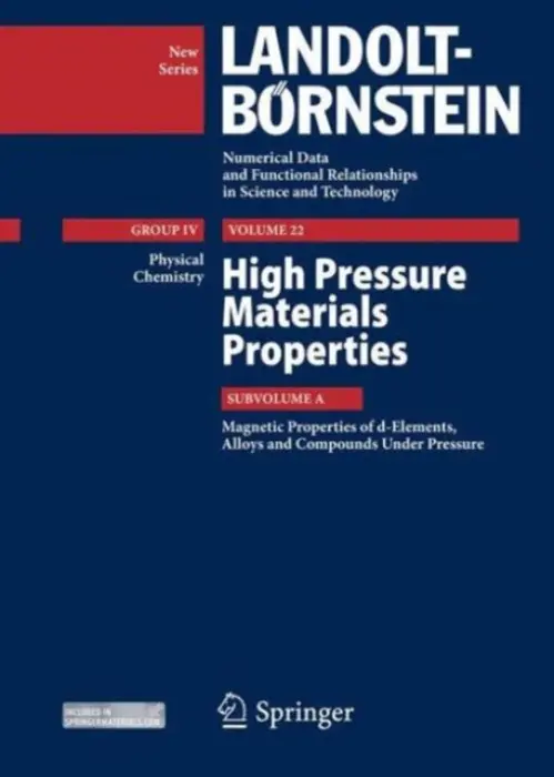 High Pressure Materials Properties - Kaneko, T. a Kanomata, T.