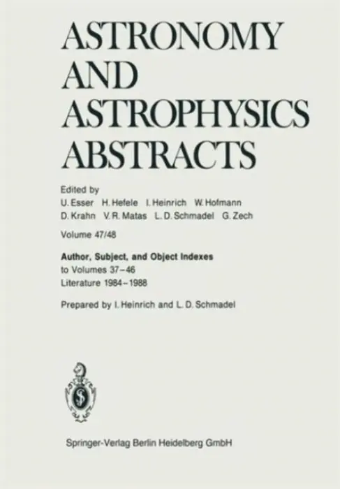 Author, Subject, and Object Indexes to Volumes 37-46. Literature 1984-1988