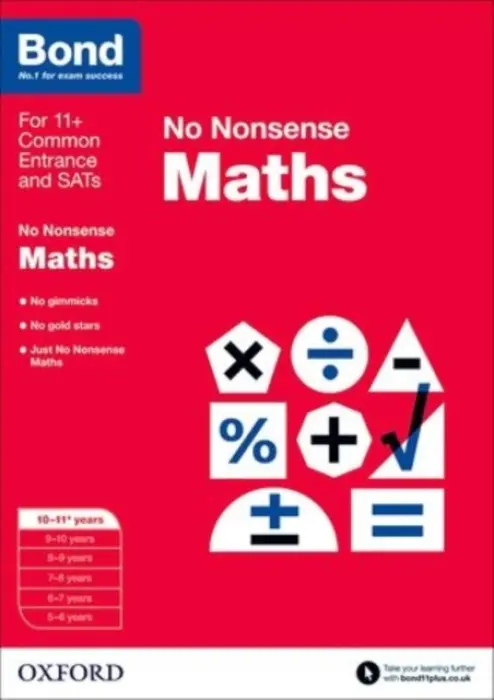 Bond: Maths: No Nonsense - Lindsay, Sarah a Bond 11+