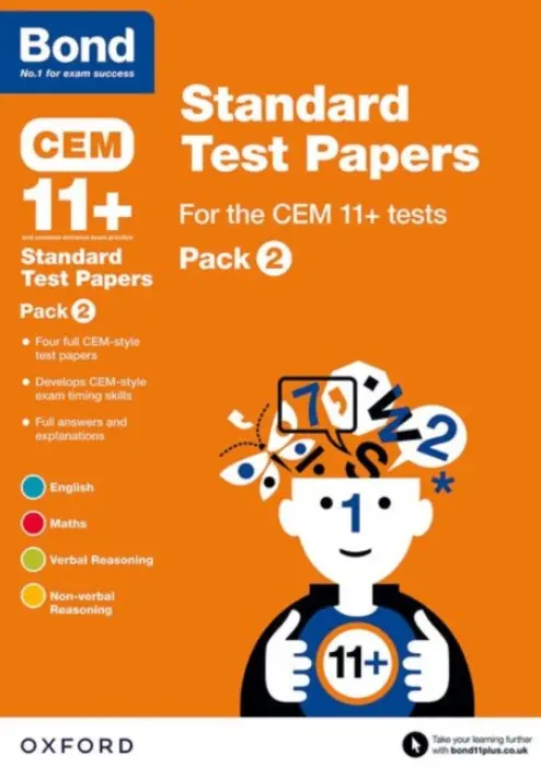 CEM: Bond 11+ Standard Test Papers: Ready for the 2025 Cambridge Select Insight exam - Hughes, Michellejoy a Primrose, Alison a Bond 11+
