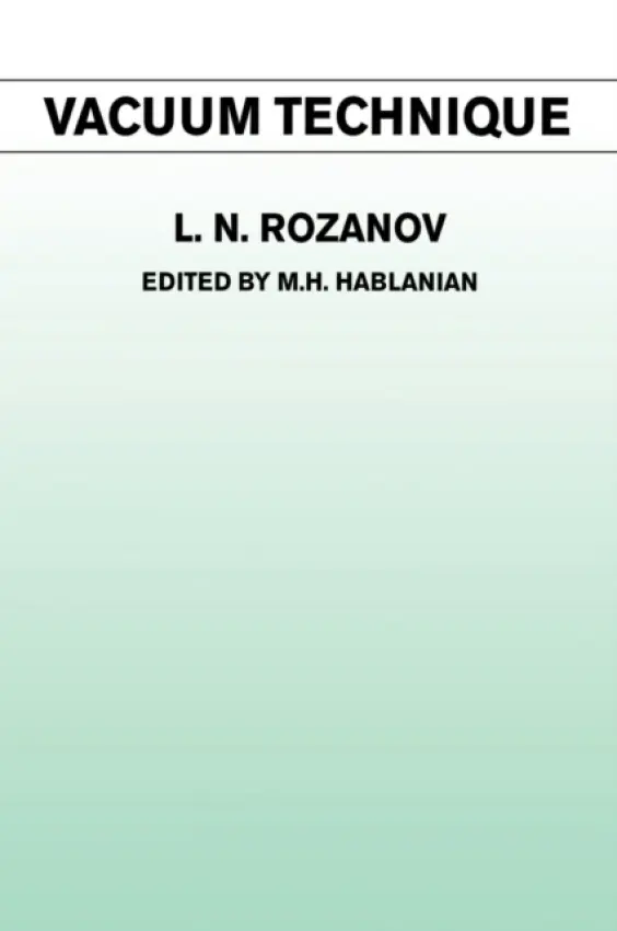 Vacuum Technique - Rozanov, L.N.