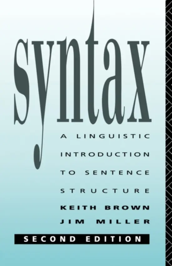 Syntax - Brown, Keith a Miller, Jim