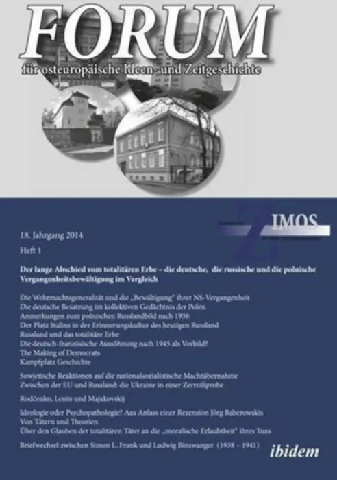 Forum fur osteuropaische Ideen- und Zeitgeschich - Der lange Abschied vom totalitaren Erbe - Luks, Leonid a Dehnert, Gunter a Fuchs, John Andreas a Lobkowicz, Nikolaus a Rybakow, Alexei