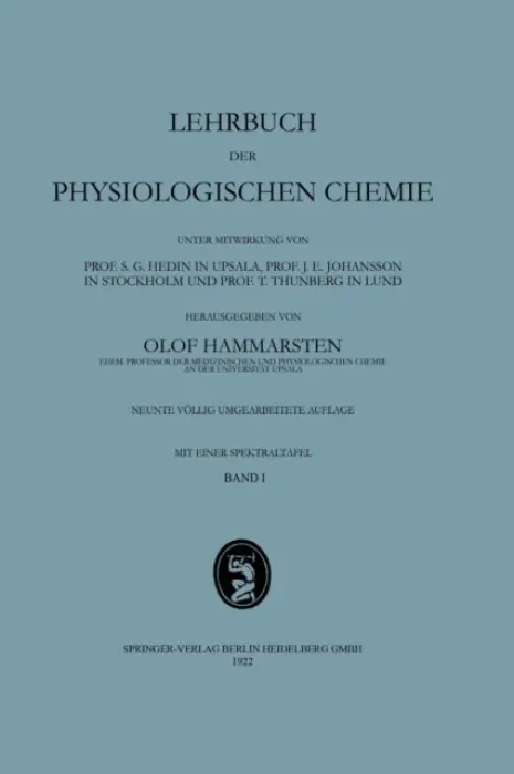 Lehrbuch der Physiologischen Chemie - Hammarsten, Olof