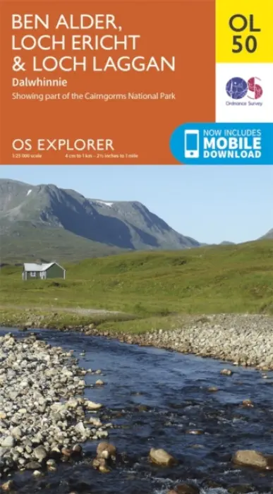 Ben Alder, Loch Ericht & Loch Laggan, Dalwhinnie - Ordnance Survey