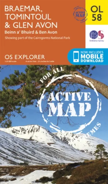 Braemar, Tomintoul & Glen Avon, Beinn a' Bhuird & Ben Avon - Ordnance Survey