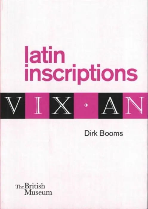 Latin inscriptions - Booms, Dirk